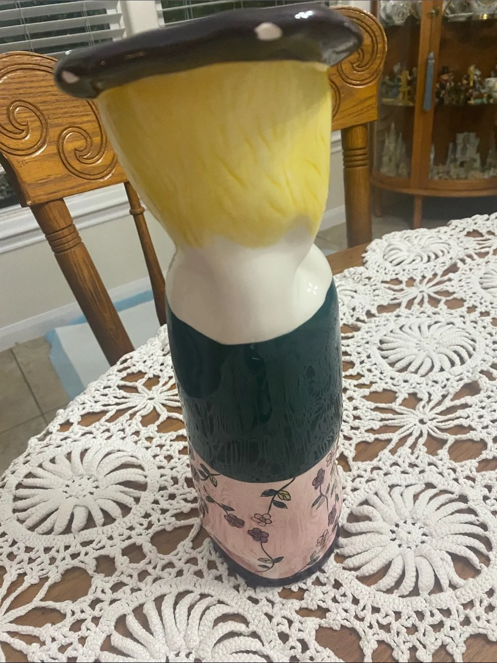 Vintage Susan Paley Hand-Painted  Ceramic Lady Vase “Hillary”